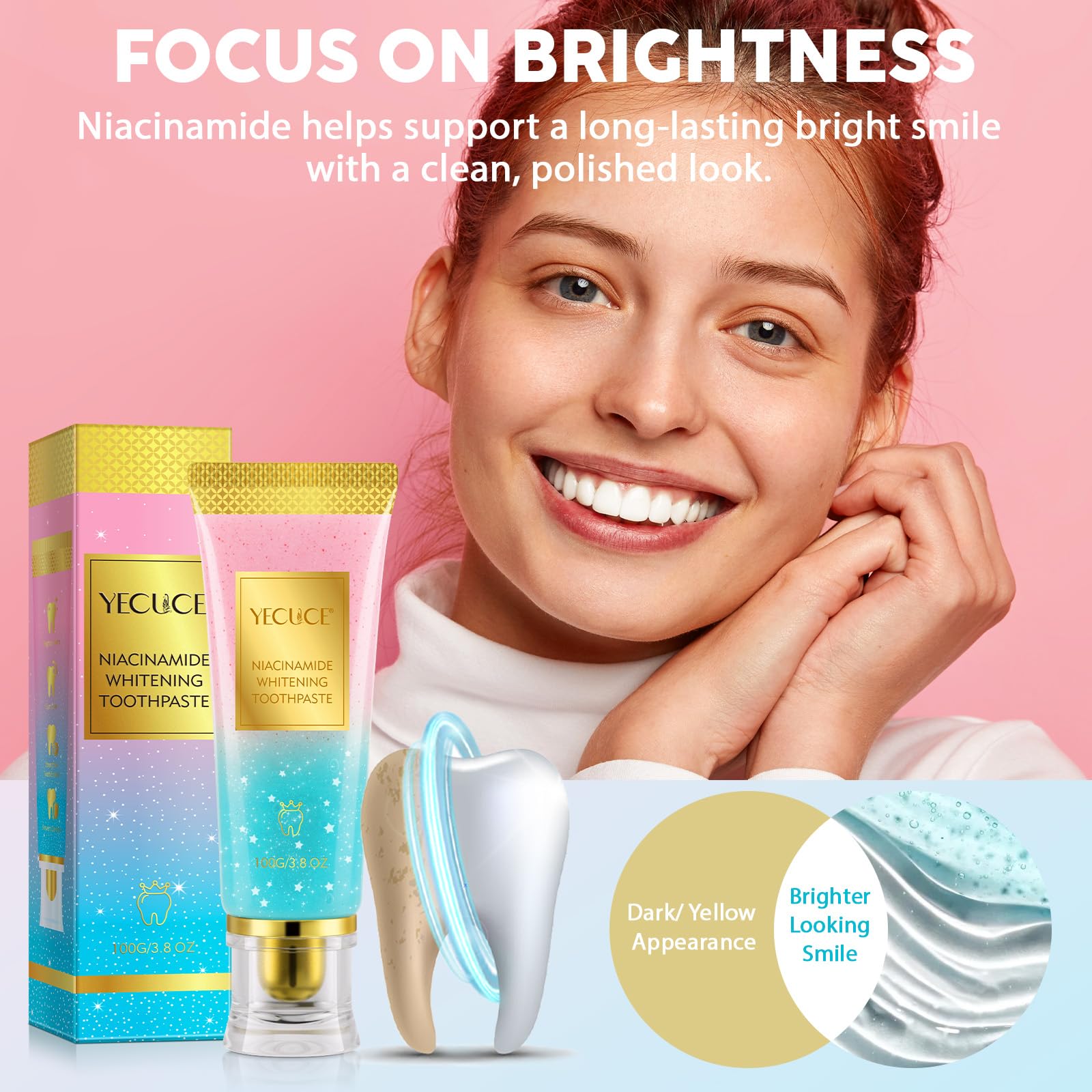 Niacinamide Toothpaste – Whitening, Enamel Protection, 4 oz