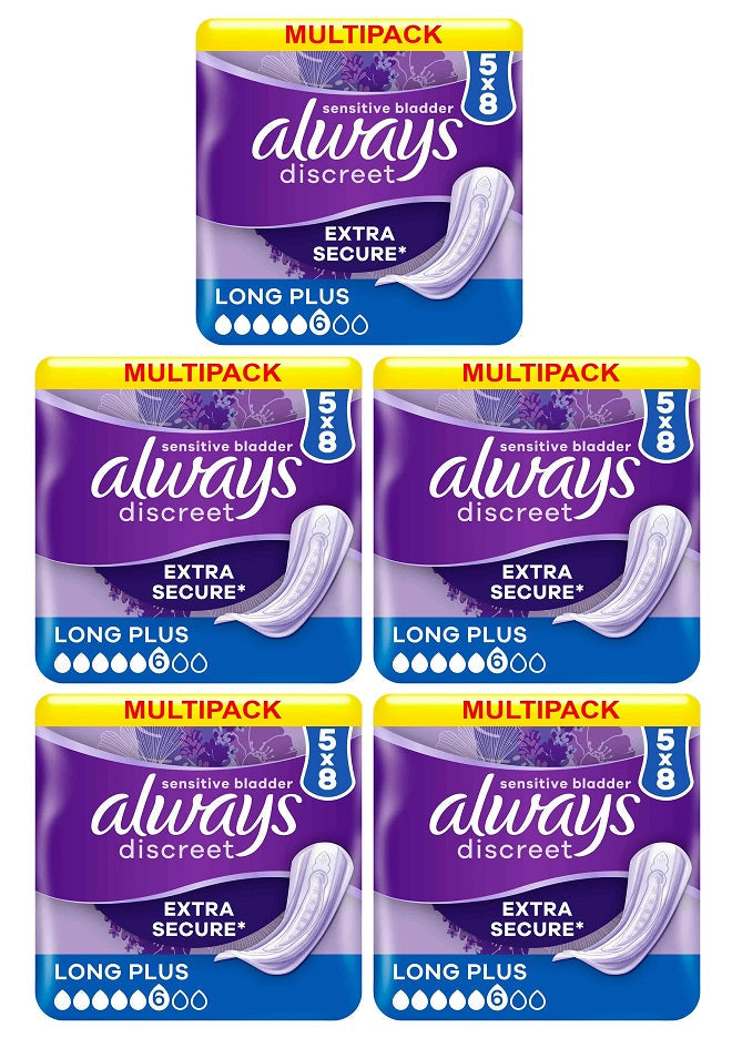 5 x Always Discreet Long Plus Order - 8 PACK