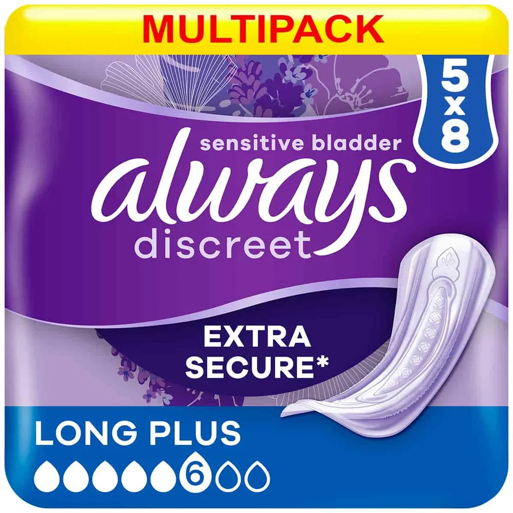 5 x Always Discreet Long Plus Order - 8 PACK