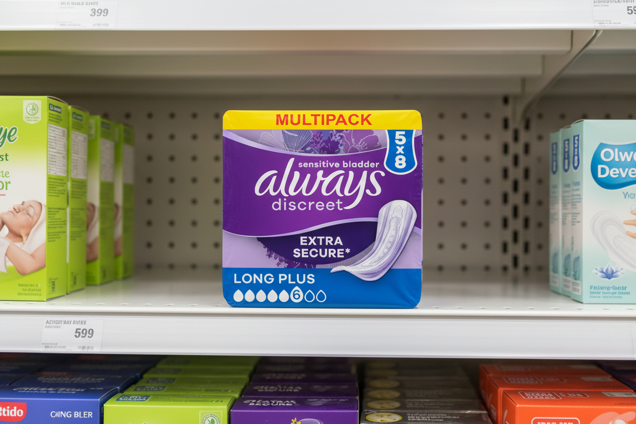 5 x Always Discreet Long Plus  - 8 PACK