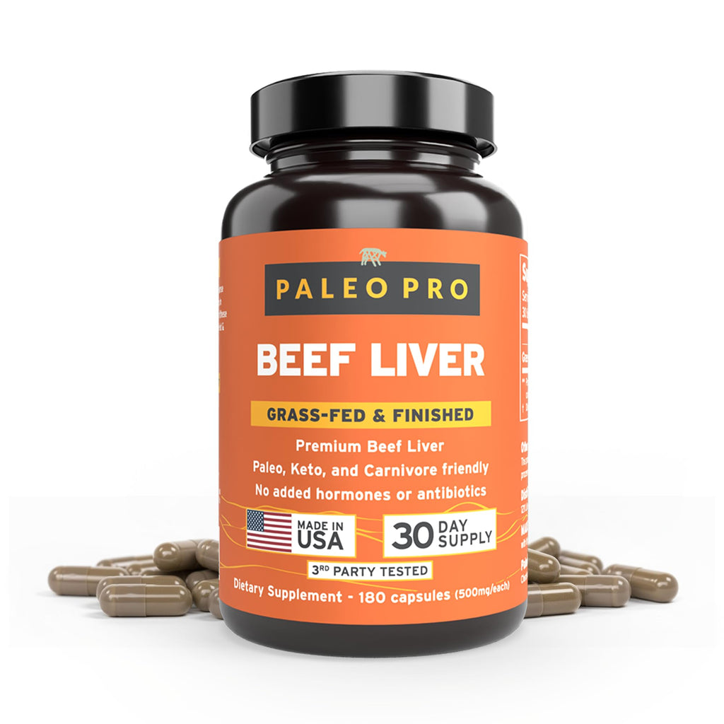 Paleo Pro Liver Gold – Premium Beef Liver Capsules | Grass-Fed NZ, Gluten-Free, 180 Capsules
