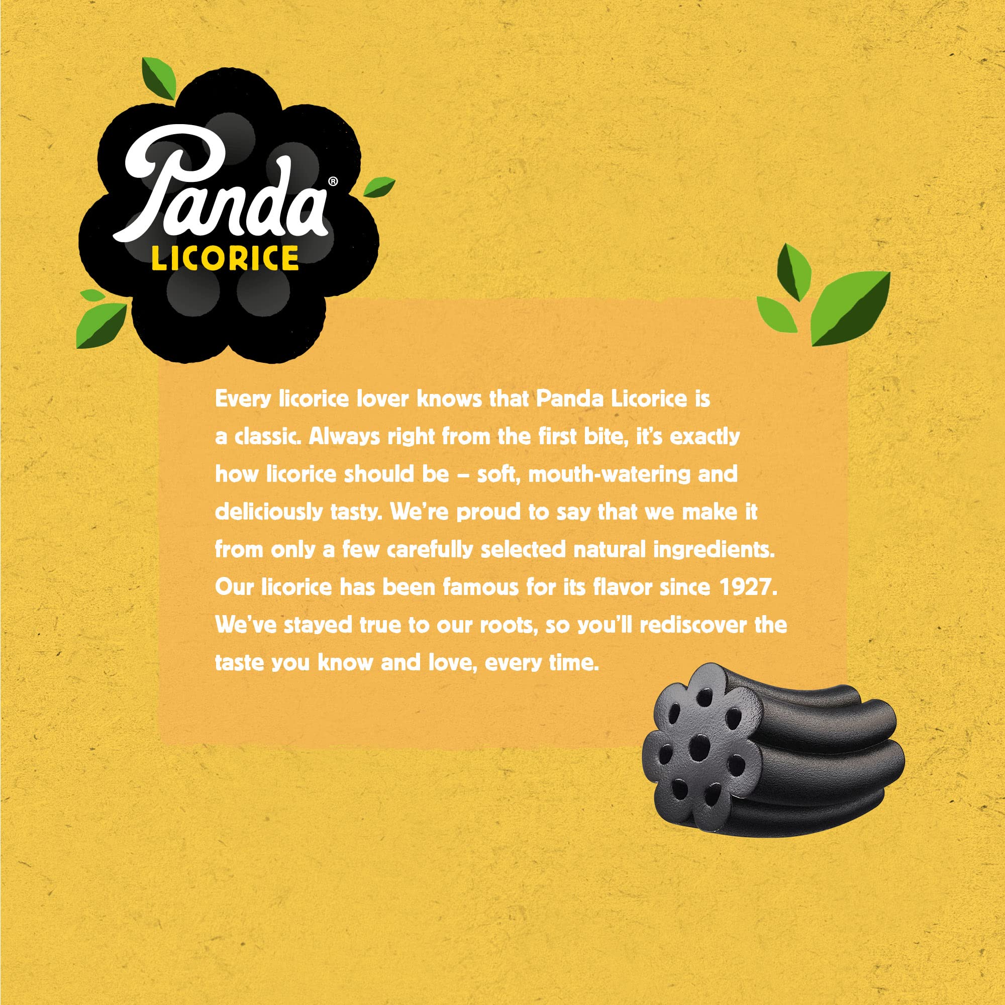 Panda Natural Soft Licorice – Pure Panda Black Licorice (4x7 oz, Resealable) – Vegan & Non-GMO
