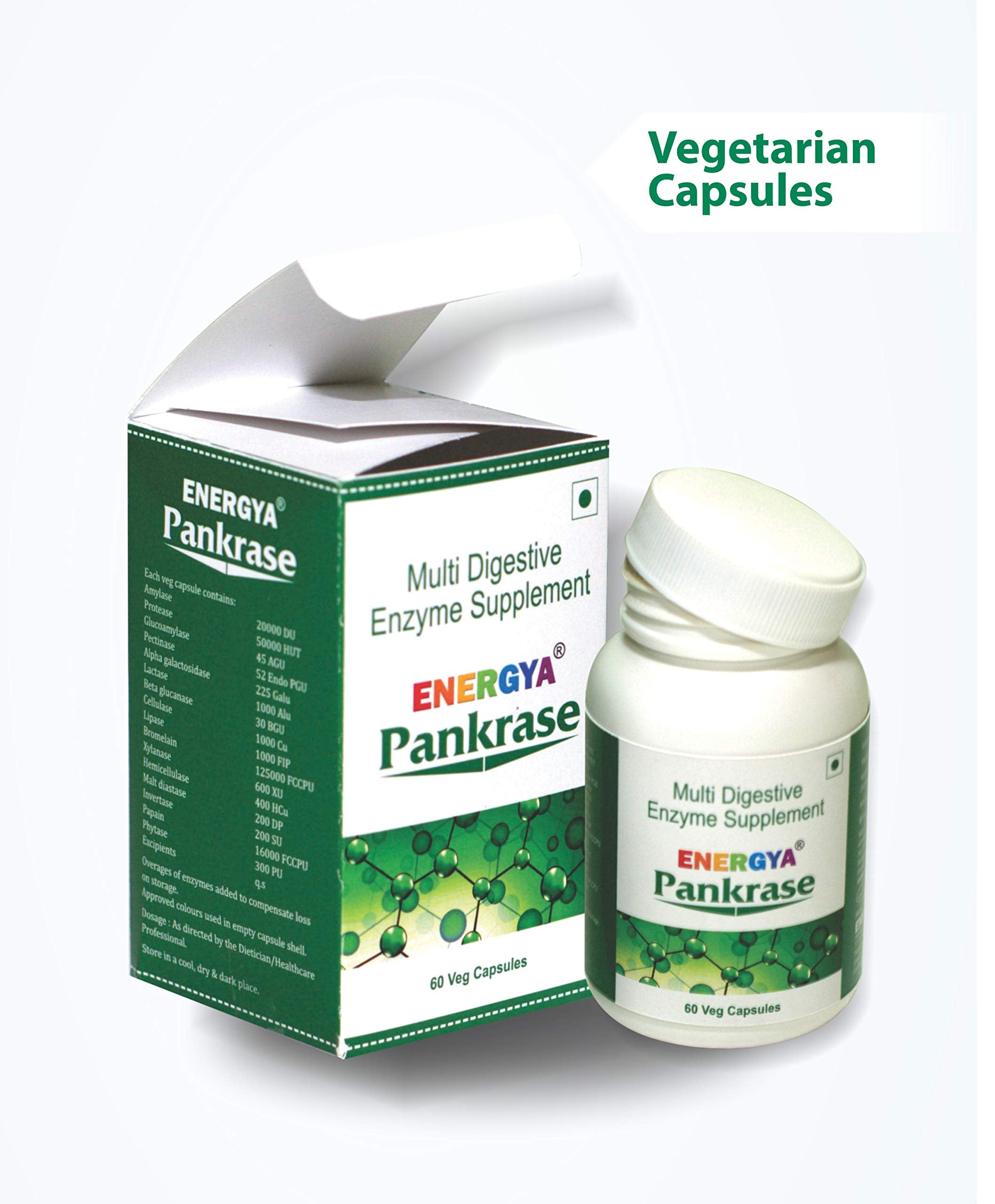 PANKRASE | Physician-Trusted Digestive Enzymes (12) for Gas & Bloating | Hi-Tech Processing