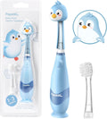Papablic Pippin Toddler Sonic Electric Toothbrush for Ages 1-3 | Penguin Cover, LED Timer