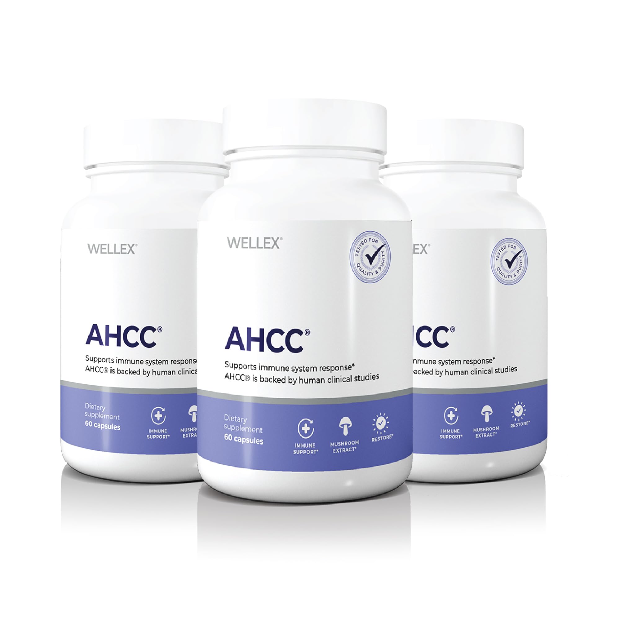 Papillex AHCC Supplement - Maximum Strength Immune Support - 60 Veggie Capsules (3 Pack)