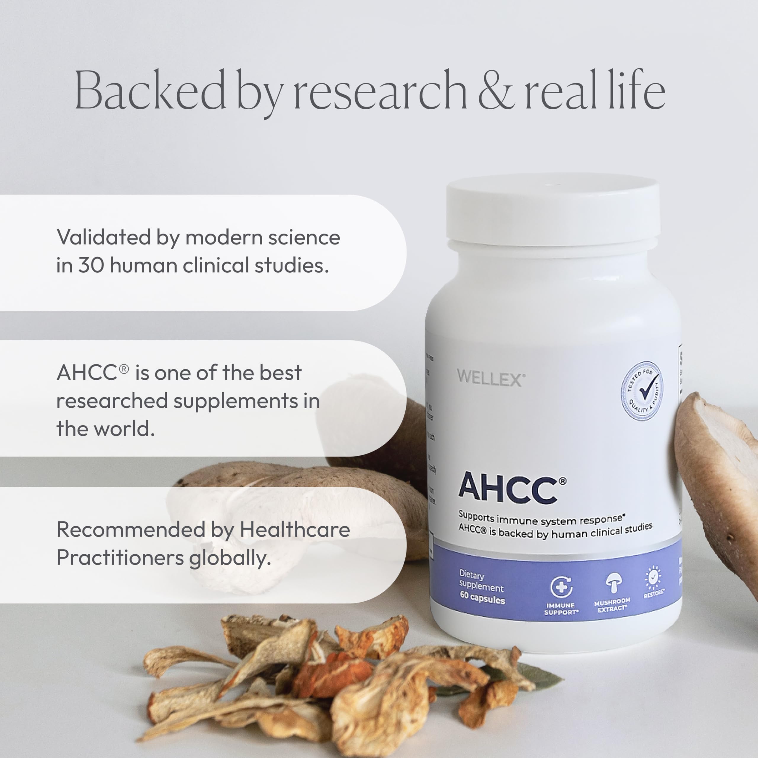 Papillex AHCC Supplement - Maximum Strength Immune Support - 60 Veggie Capsules (3 Pack)