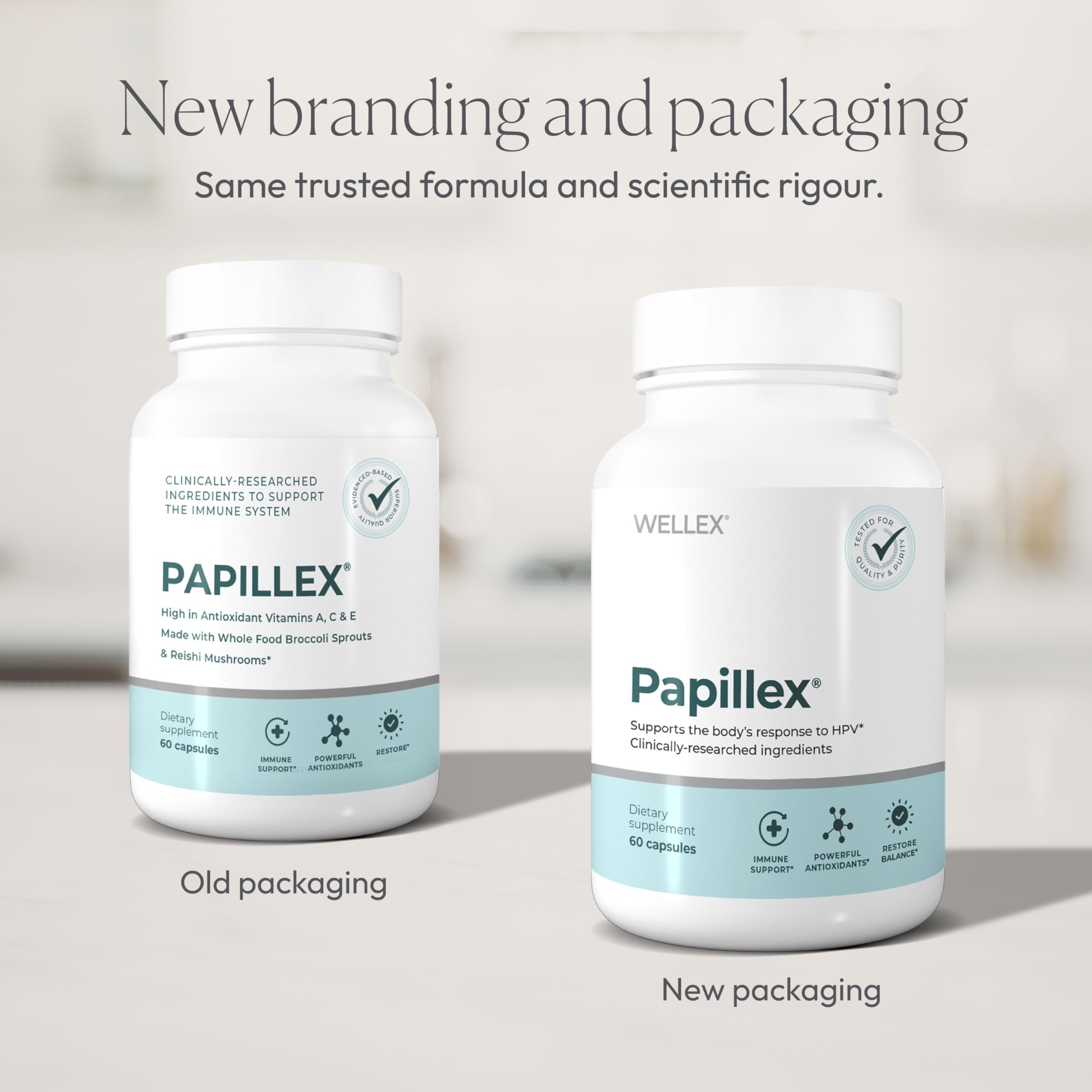 Papillex Dietary Supplement Tablets – All Natural Immune Support – 60 Capsules per Bottle (3 Pack)
