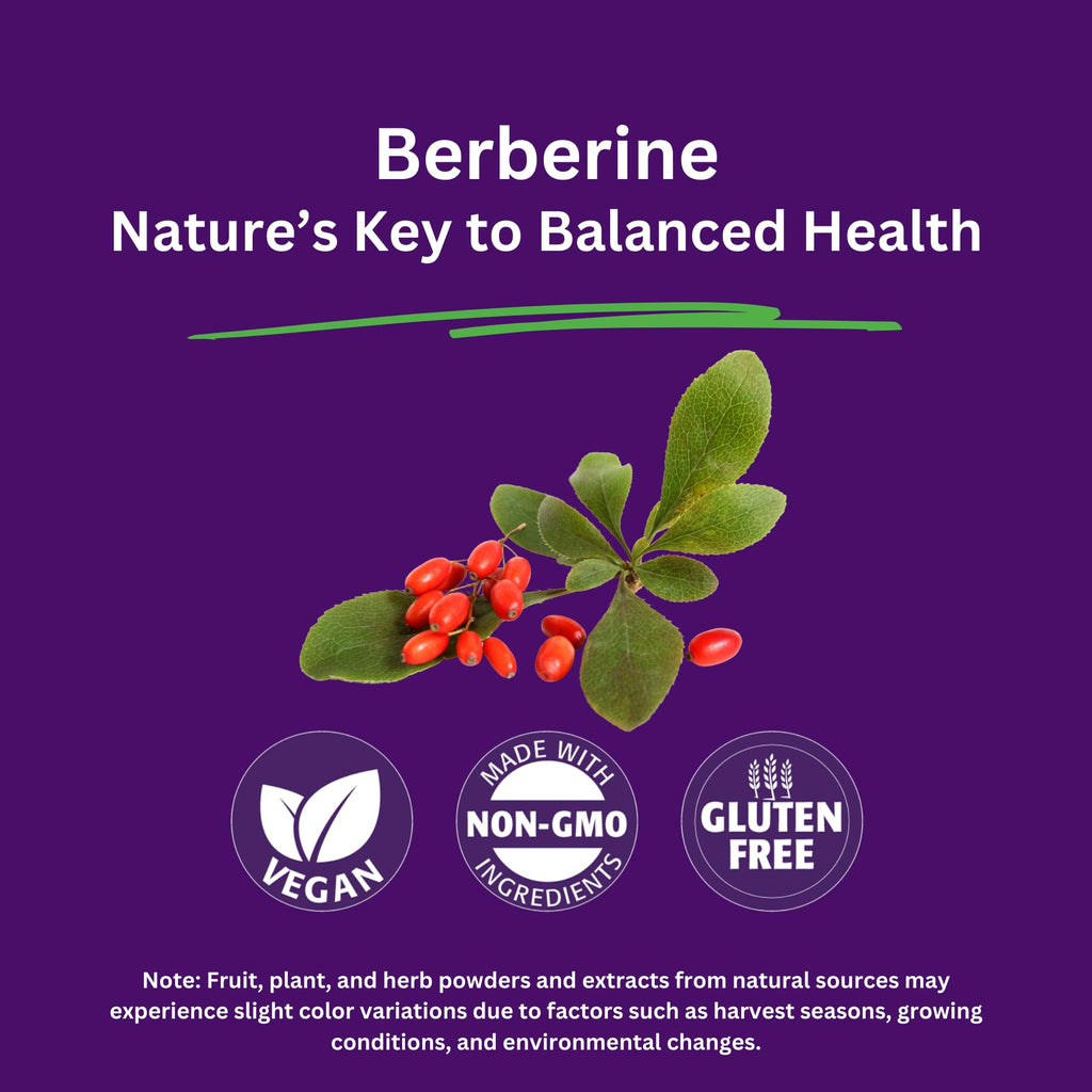 Paradise Herbs Berberine Extract 500 mg – Vegan & Gluten Free (60 capsules)