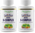 Paradise Herbs Earth's Blend B-Complex | Methylated B Vitamins + Superfoods (60 Caps, Pack of 2)