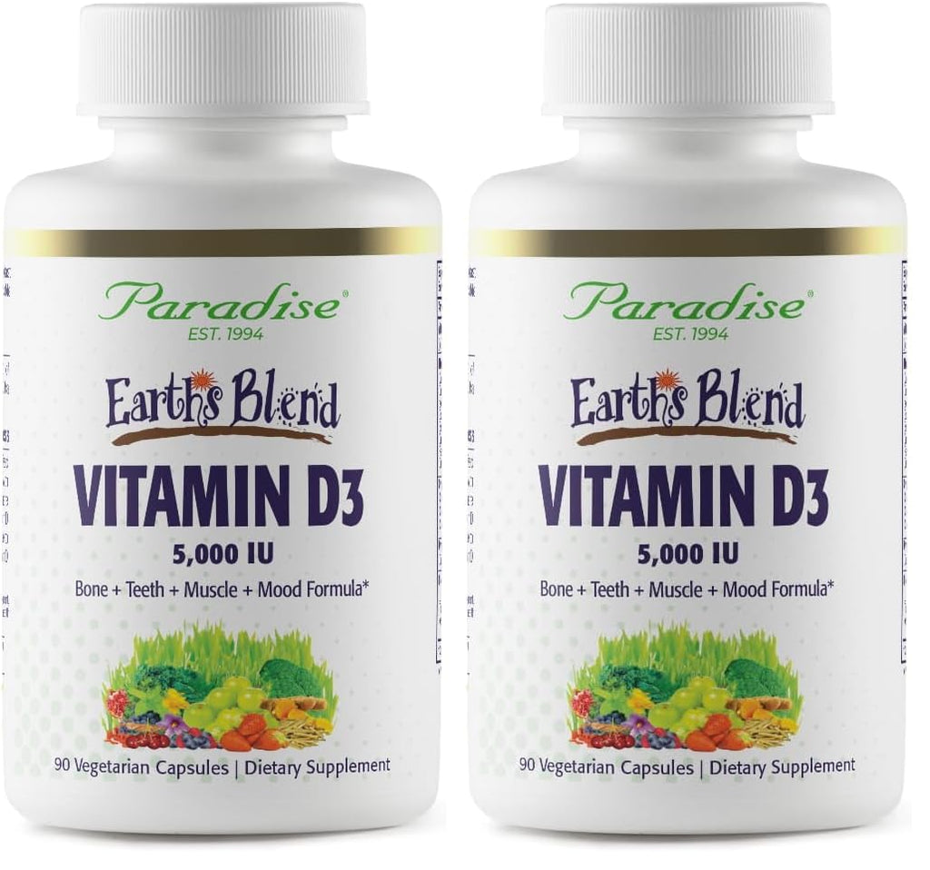 Paradise Herbs Earth's Blend D3 with Probiotics & Greens – 90 Veg Caps (2-Pack)