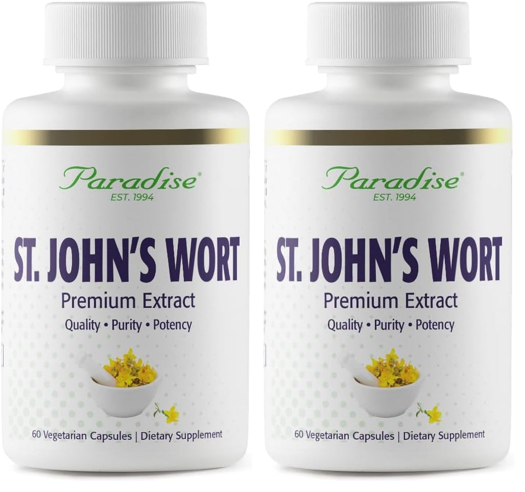 Paradise Herbs St. John's Wort Extract – 2-Pack, 90 Vegetarian Capsules, Vegan, Non-GMO
