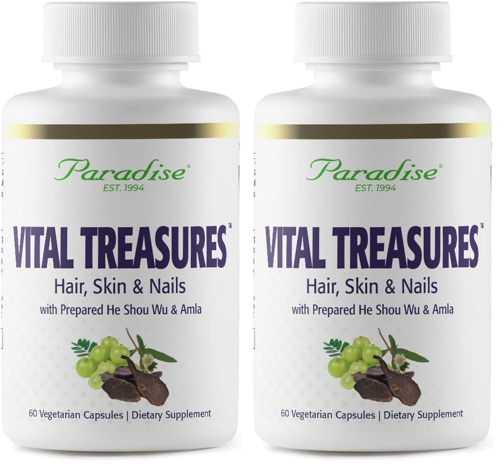 Paradise Herbs Vital Treasures – Hair, Skin & Nails Support | 60 Veg Capsules (Pack of 2)