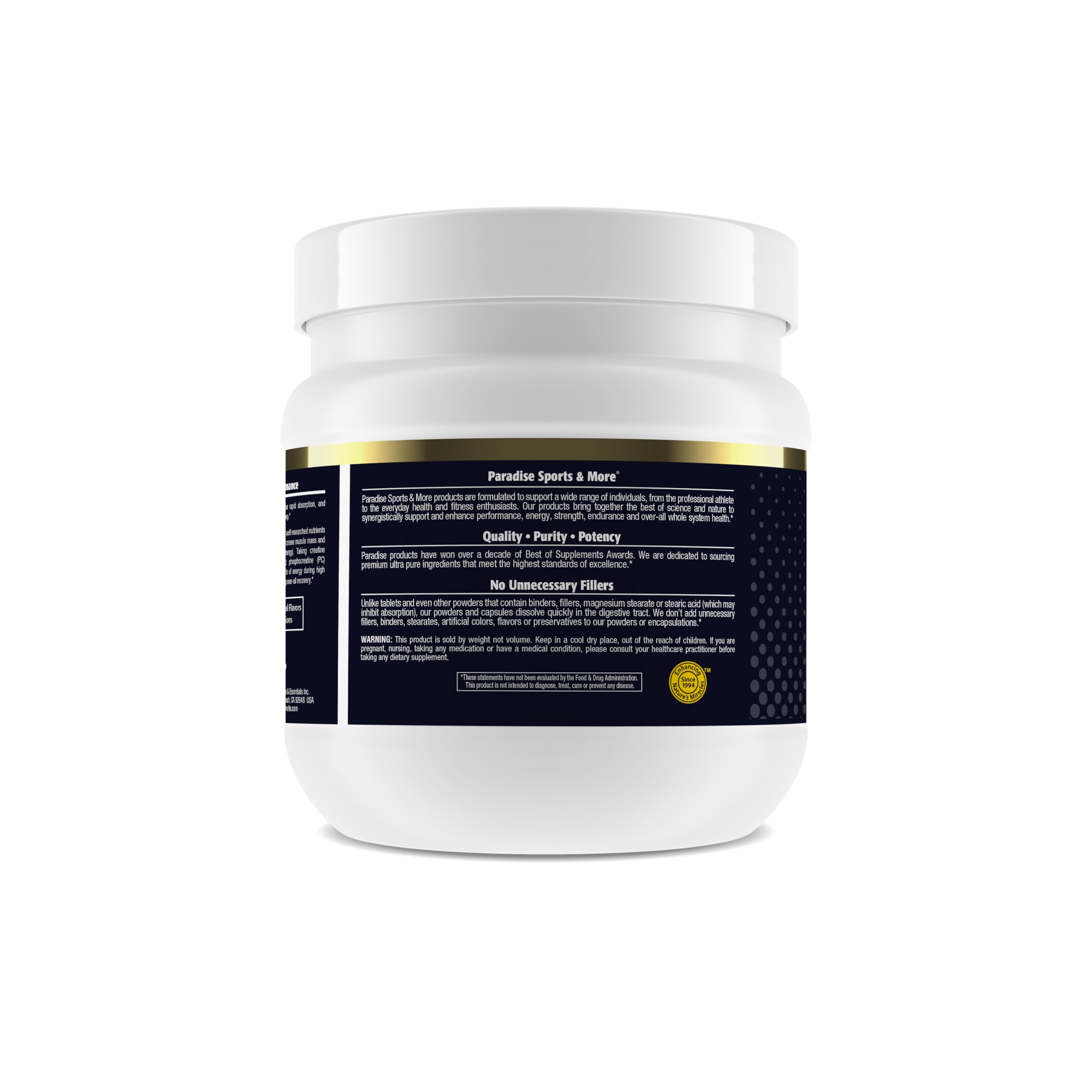 Paradise Creatine Monohydrate Powder – Micronized for Enhanced Absorption, 500g, 100 Servings