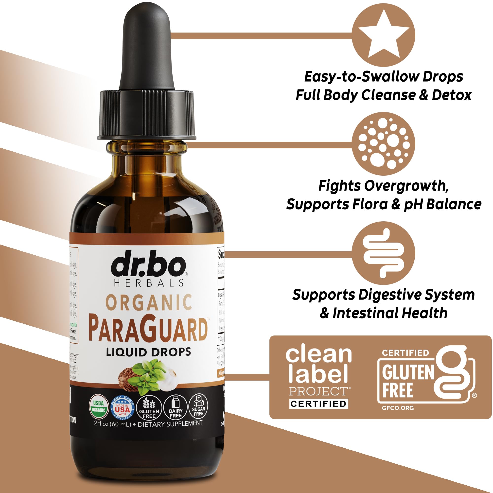 ParaGuard Cleanse Liquid Organic Detox – Organic Intestinal Guard Formula (2 oz)
