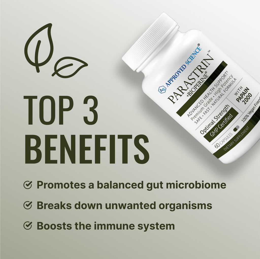 Approved Science Parastrin - 120 Capsules | Cleanse & Gut Health | Vegan