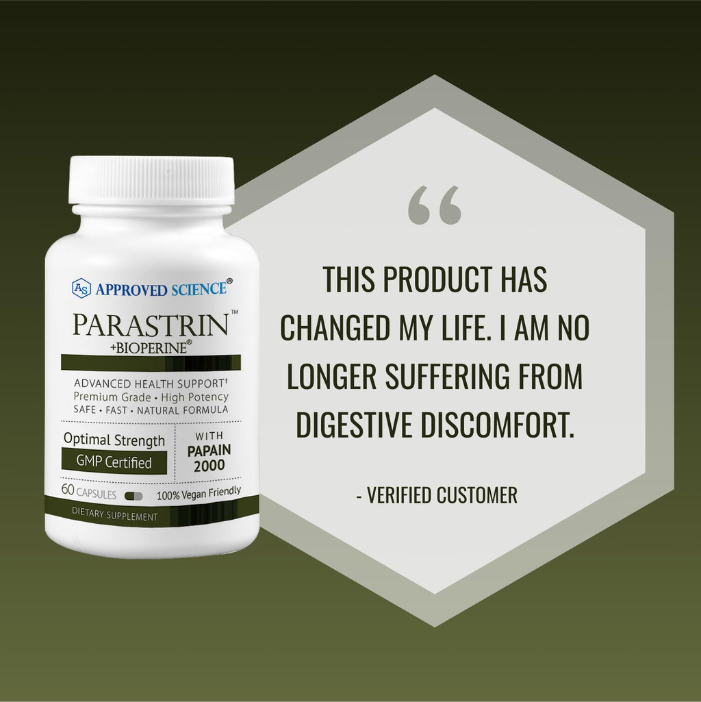 Approved Science Parastrin - 120 Capsules | Cleanse & Gut Health | Vegan