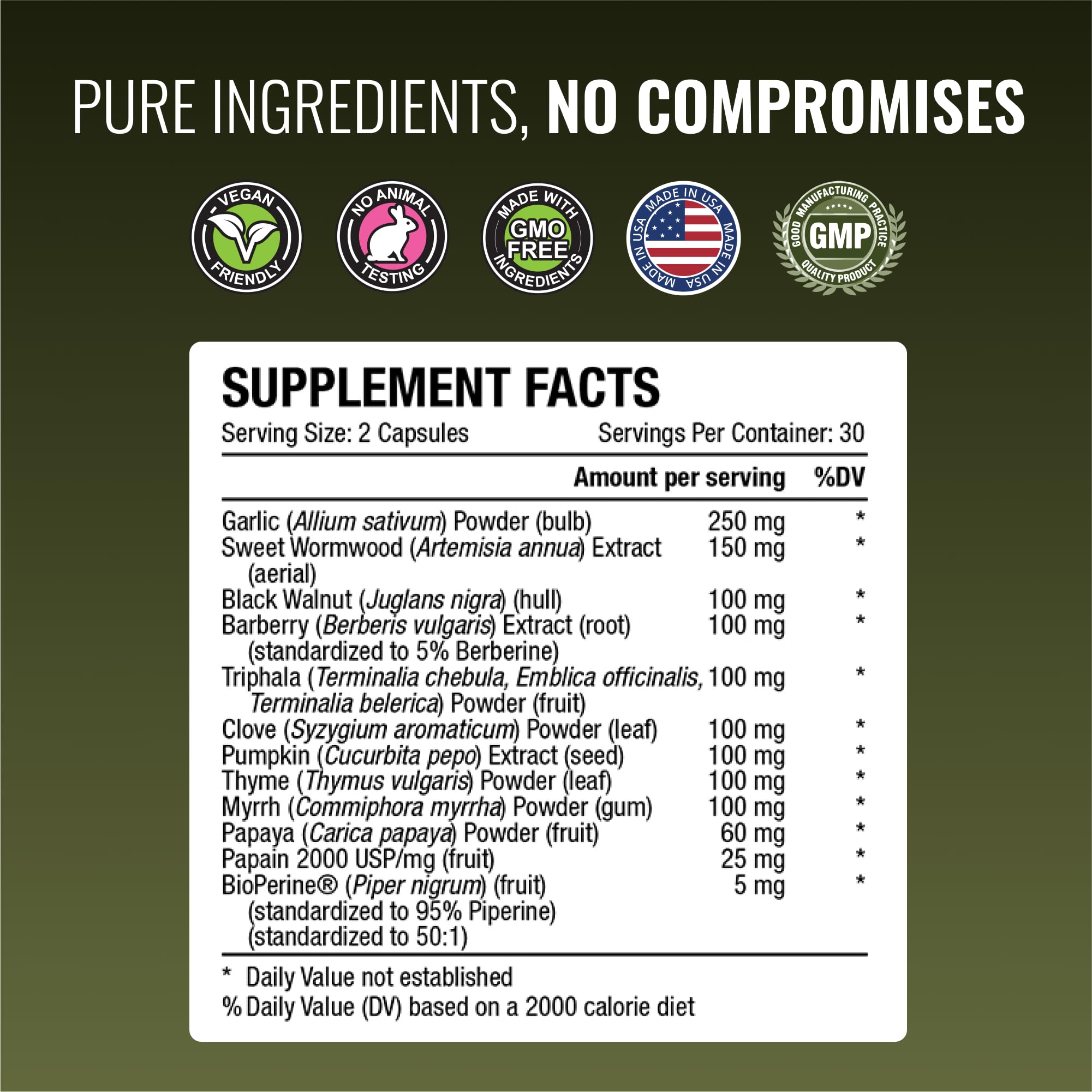 Approved Science Parastrin - 120 Capsules | Cleanse & Gut Health | Vegan
