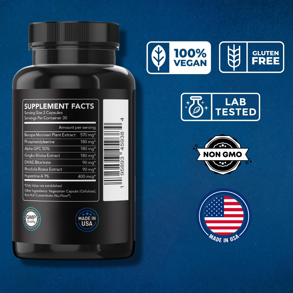 Parnatura Mind Elements Nootropic - Focus, Memory & Clarity | 60 Capsules