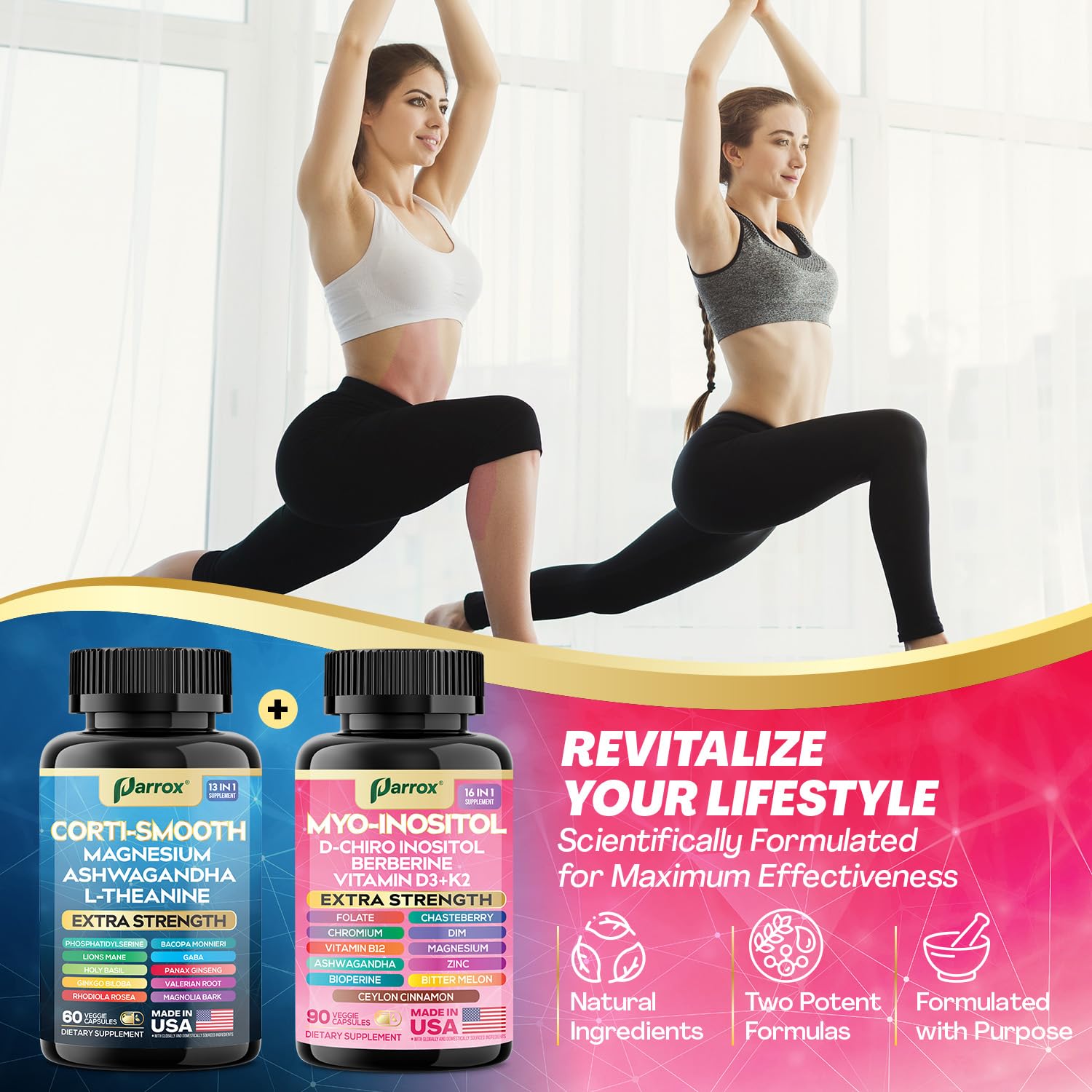Parrox Cortisol & Myo-Inositol Bundle — Soothe & Smooth 2-Pack