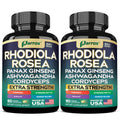 Parrox Rhodiola Rosea 8-in-1 Adaptogen Blend – 2 Pack | Panax Ginseng, Ashwagandha, Cordyceps, Turmeric