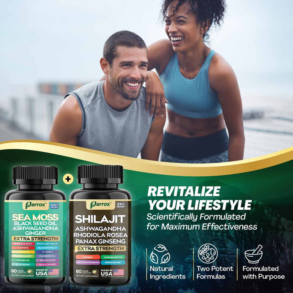 Parrox Dynamic Vitality Bundle - Shilajit & Sea Moss (1 Pack)