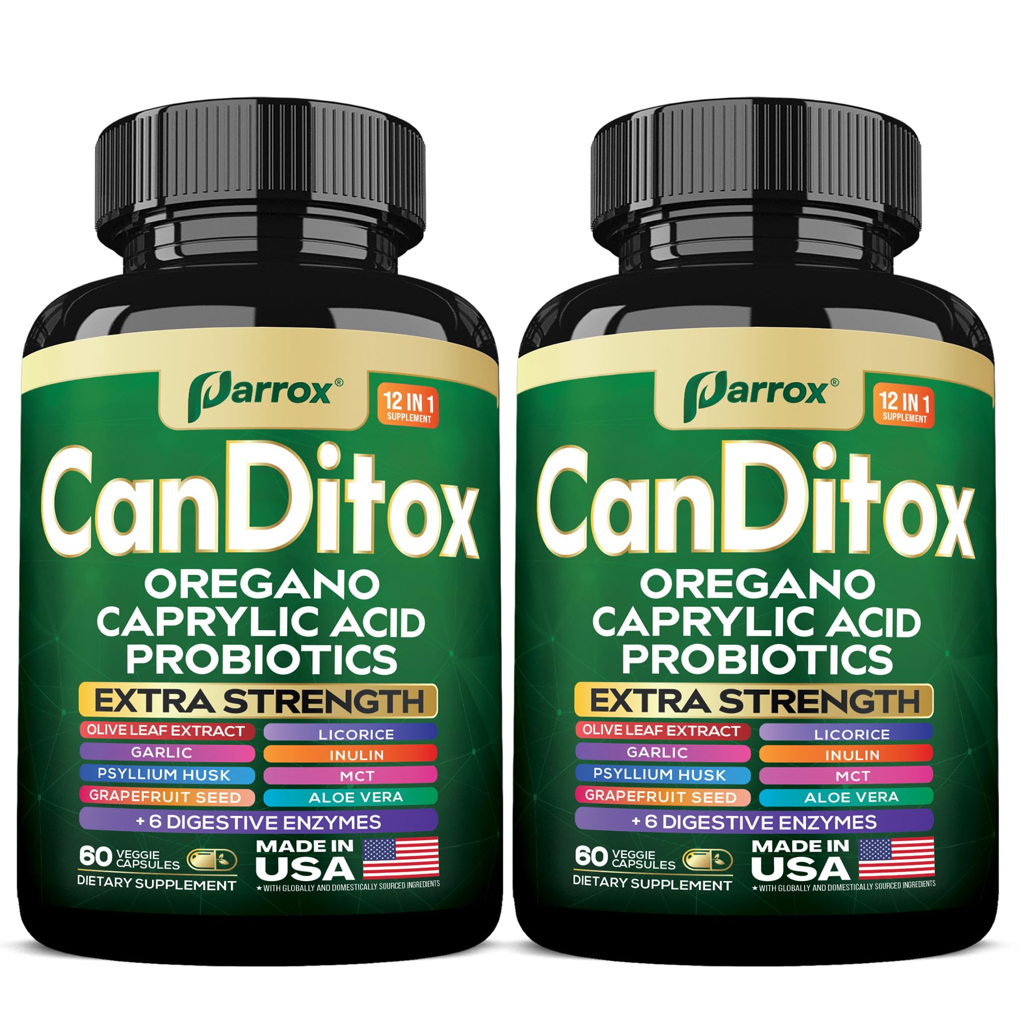 Parrox CanDitox Capsules - Botanical Digestive Support (2 Pack)