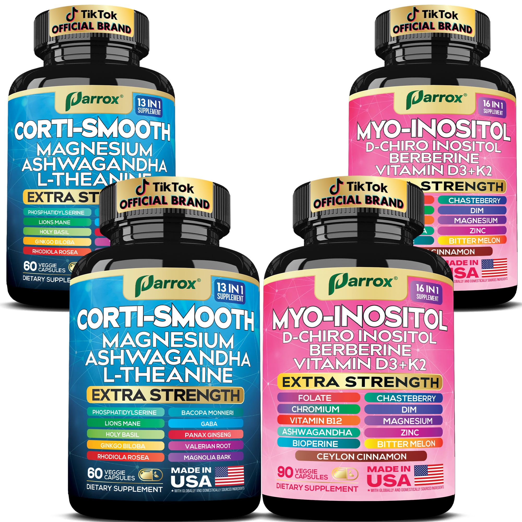 Parrox Cortisol & Myo-Inositol Bundle — Soothe & Smooth 2-Pack