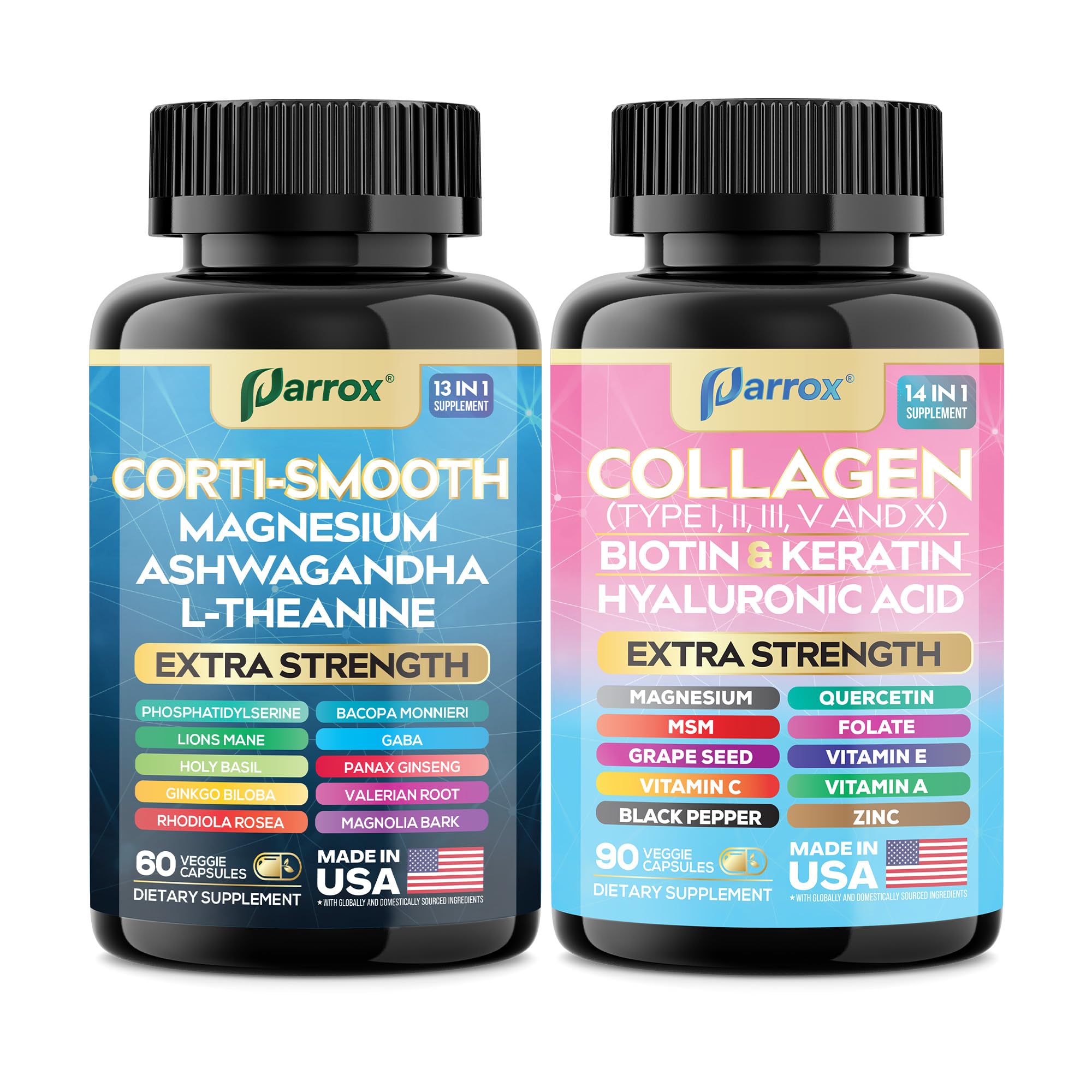 Parrox Shining Serenity Set – Cortisol Support & Collagen (2 Pack)