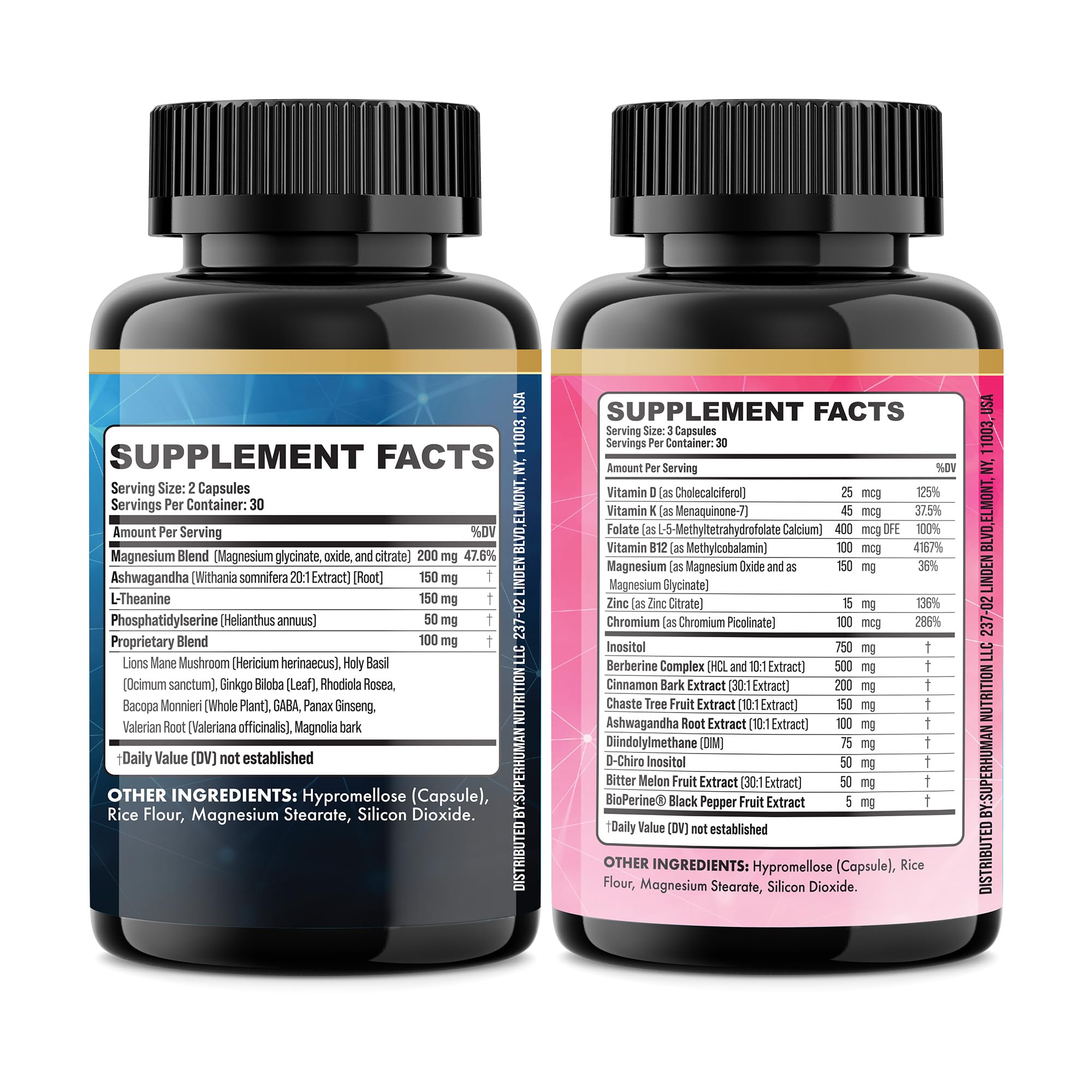 Parrox Cortisol & Myo-Inositol Bundle – 13-in-1 Cortisol Support + 16-in-1 Myo-Inositol, 150 Capsules