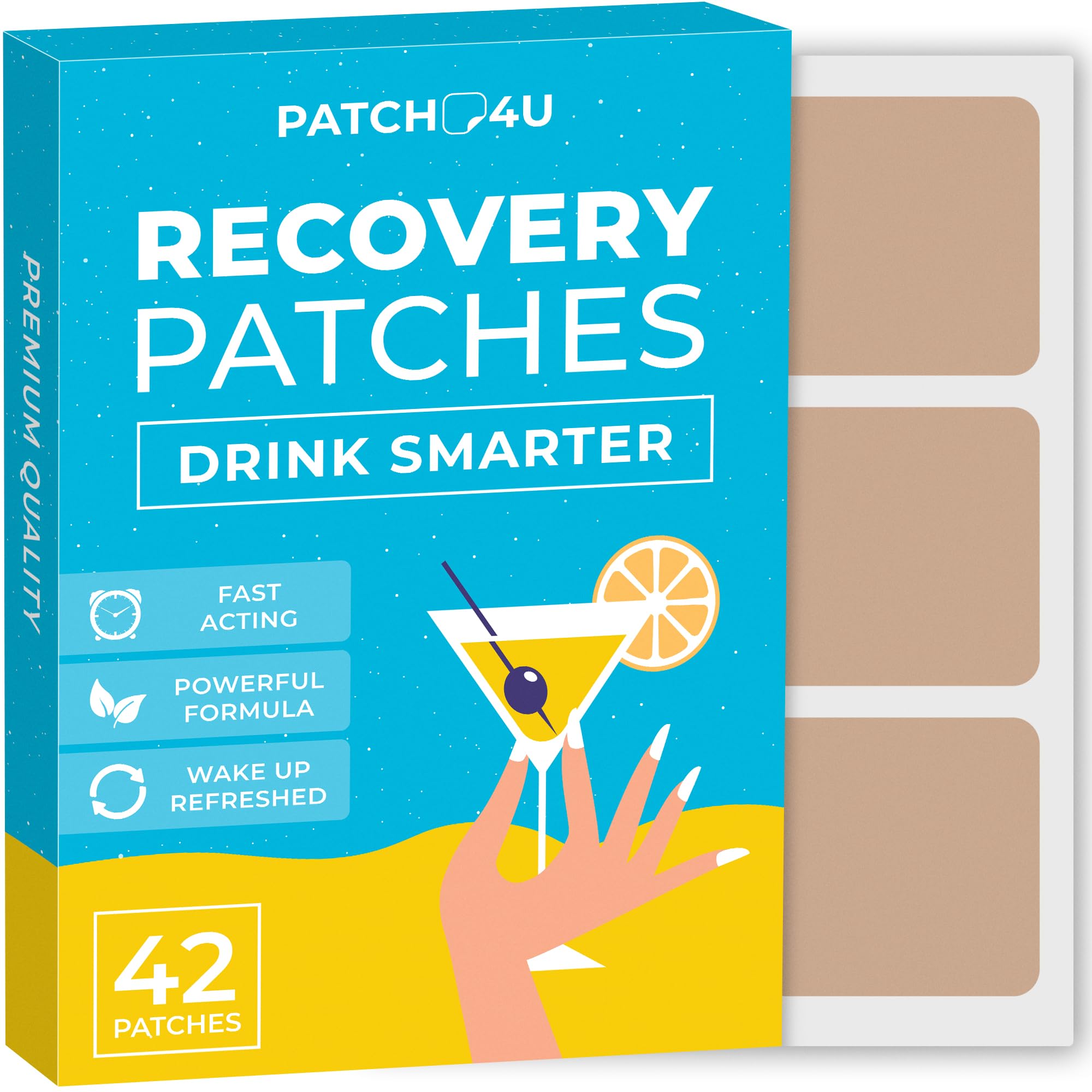 Party Recovery Patches 42 Pack – Wake Up Refreshed, Natural & Skin-Friendly