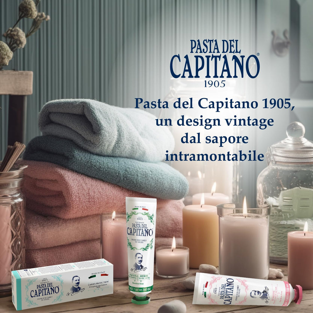 Pasta del Capitano 1905 Natural Herbal Toothpaste – Paraben-Free, SLS-Free