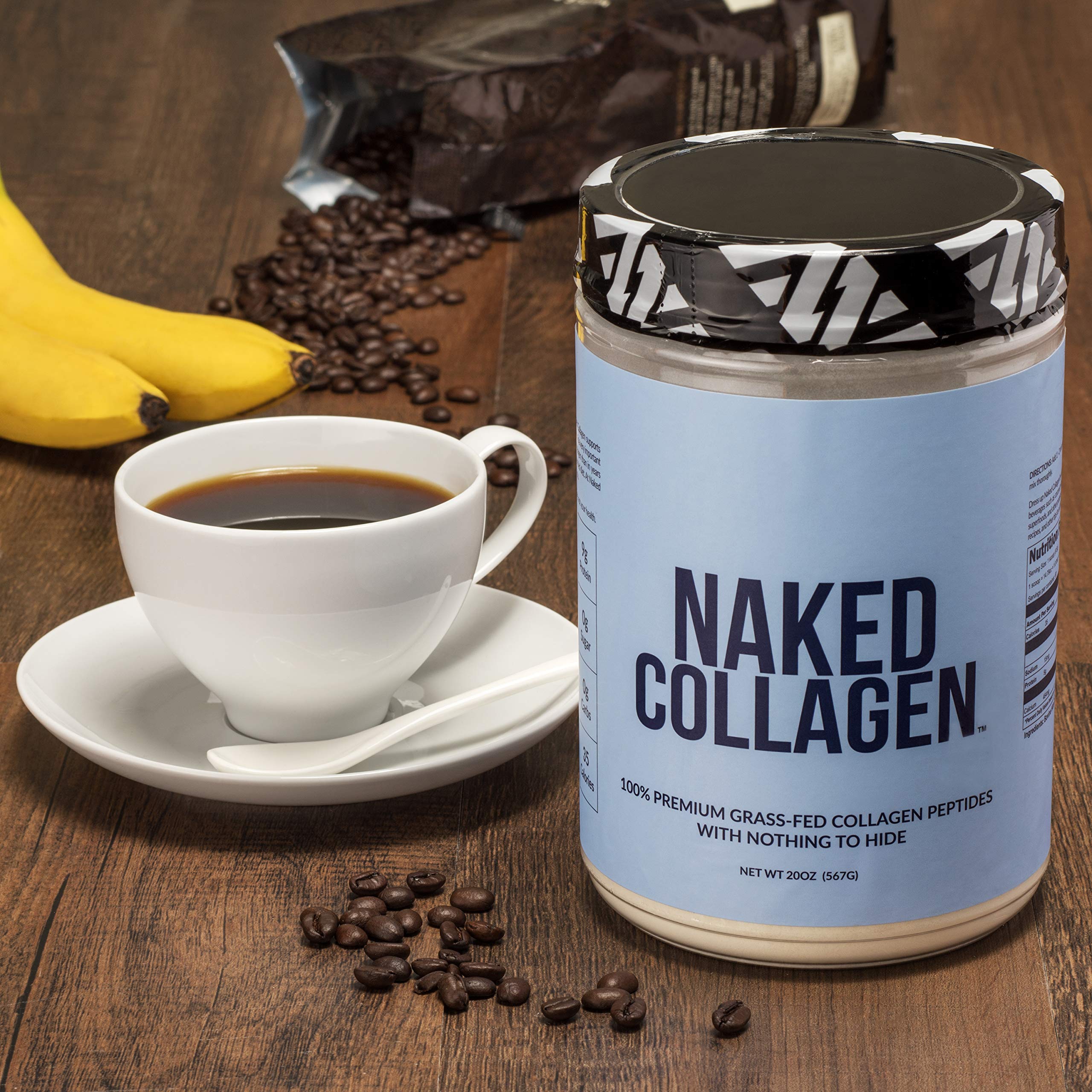 NAKED Collagen Peptides Powder – Pasture-Raised, Unflavored, 60 Servings, 20oz | Paleo, Keto, Gluten Free, Non-GMO