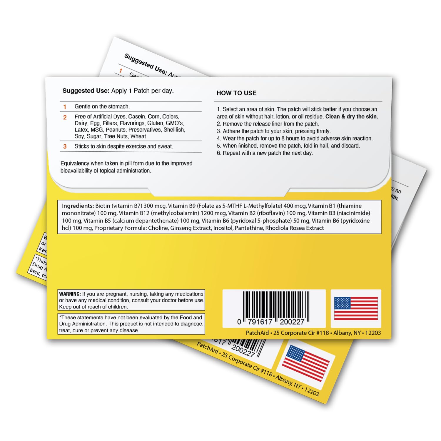 PatchAid B12 Energy Plus Topical Patch | 30-Day Supply