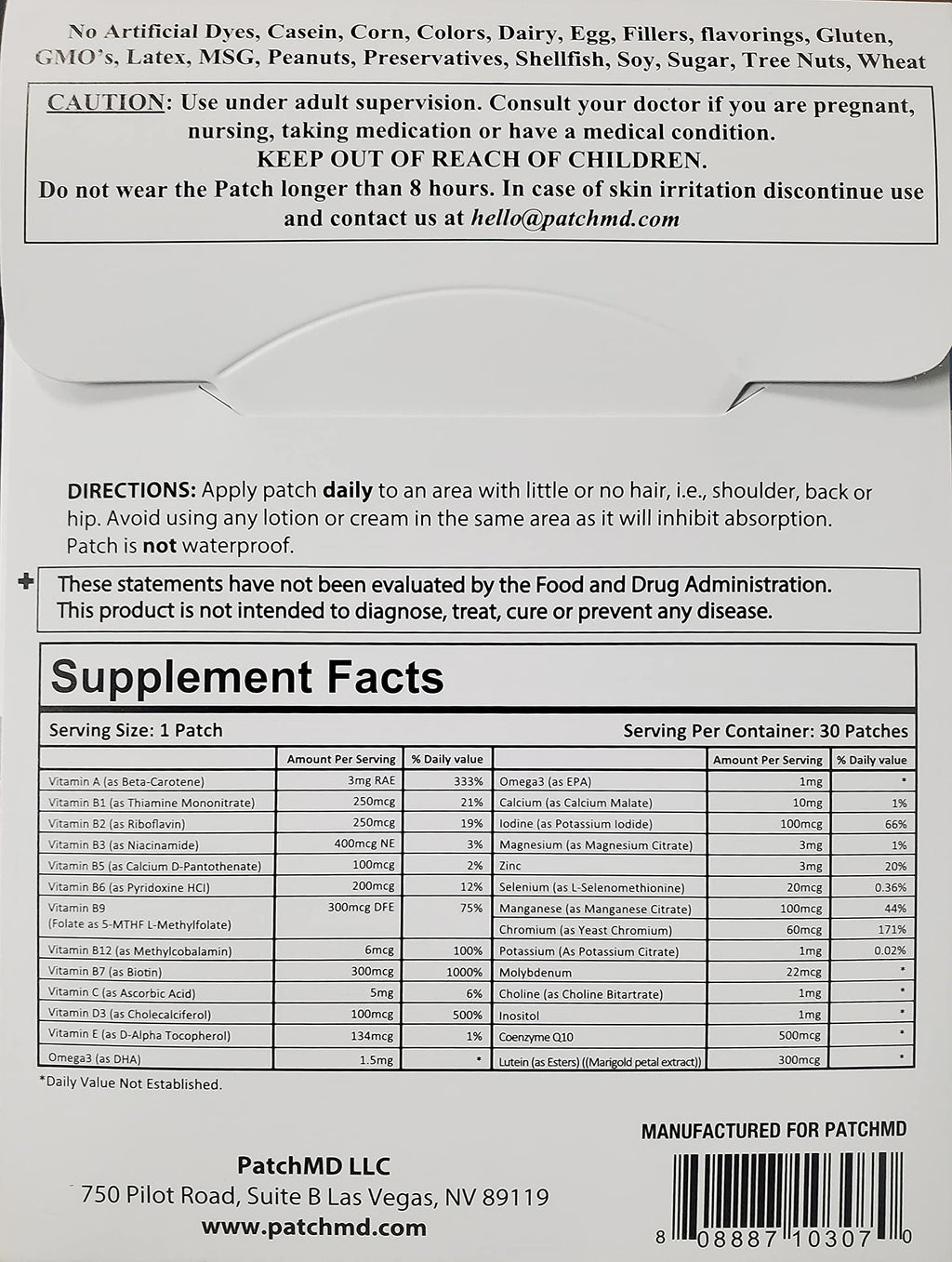 PatchMD Kids Multi + Omega-3 Topical Patches - 30 Days Supply