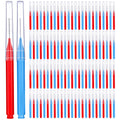 Patelai 100 Pieces Interdental Brushes – Braces Brush for Cleaner Teeth (Blue, Red, Suitable Size)