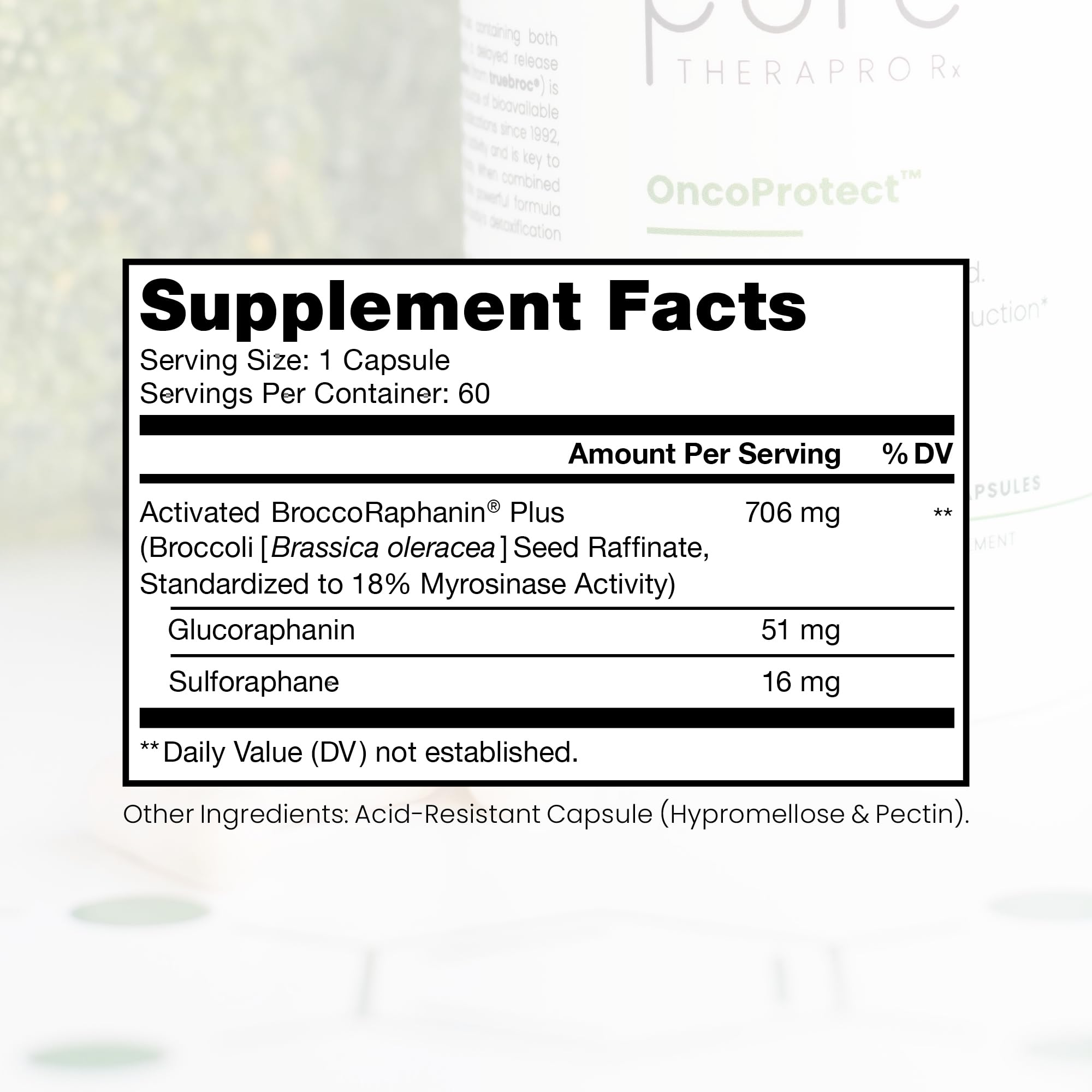Pure Therapro Rx OncoProtect ES – High-Dose Sulforaphane (706 mg BroccoRaphanin) 2-Month USA-Made Supply