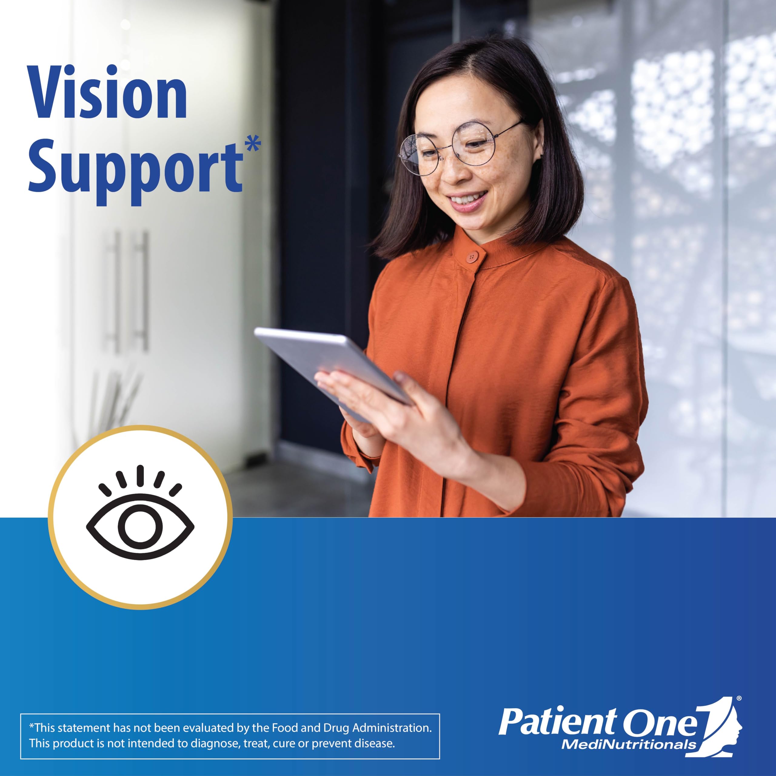 Patient One OpticOne – Eye Health Supplement with Lutein, ALA & Vitamins (180 Capsules)