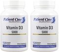 Patient One Vitamin D3 5,000 IU – Immune, Heart & Bone Support (2-Pack)