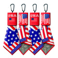 2 Sided Portable Glasses Cleaner – Patriotic Microfiber Cloth Keychain for Lenses & Screens