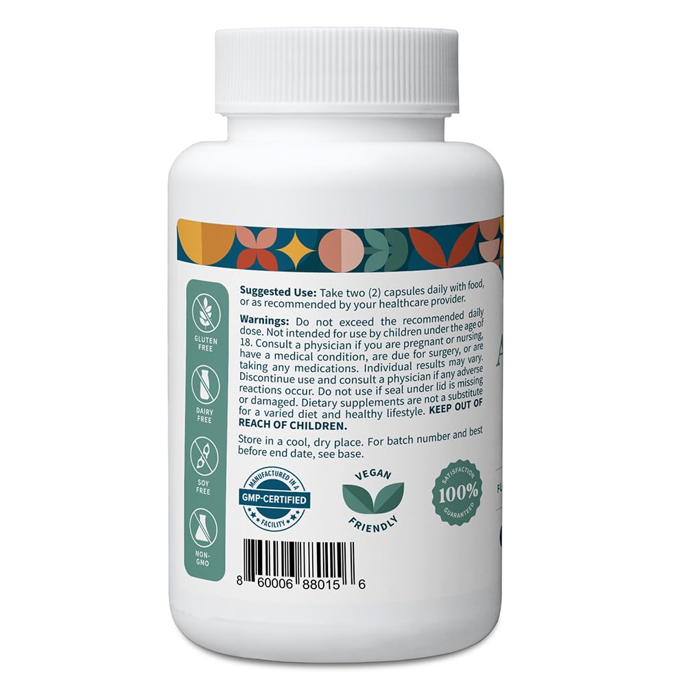 Pattern Wellness Ashwagandha Complex - Organic KSM-66 & Black Pepper - Stress Response & Energy Balance - 360 Vegan Capsules