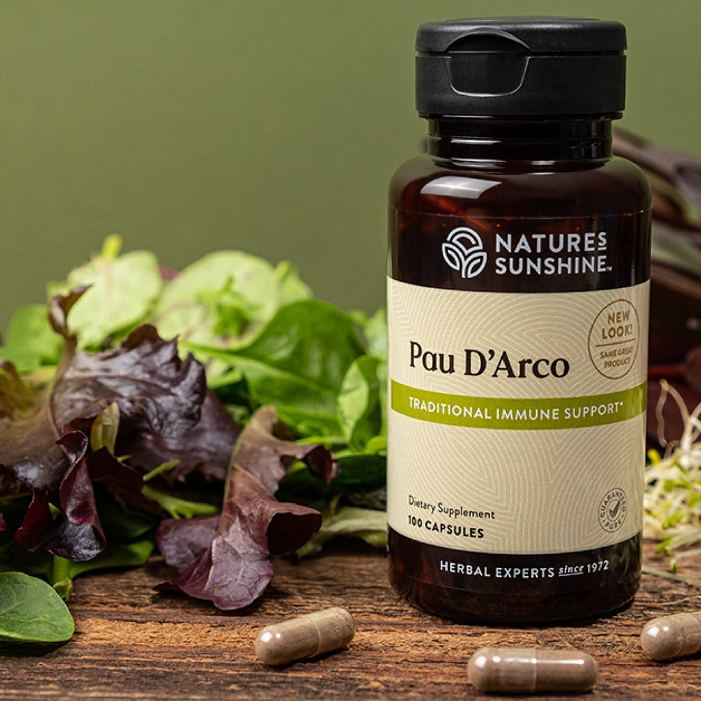 Nature's Sunshine Pau D'Arco 100 Capsules – Immune Support, Antioxidants & Detoxification