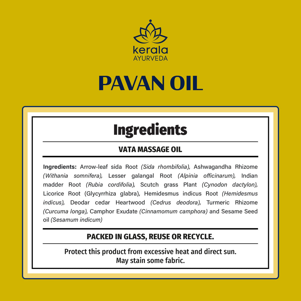 Kerala Ayurveda Everyday Herbal Massage Oil – Pavan Oil 6.8 fl oz