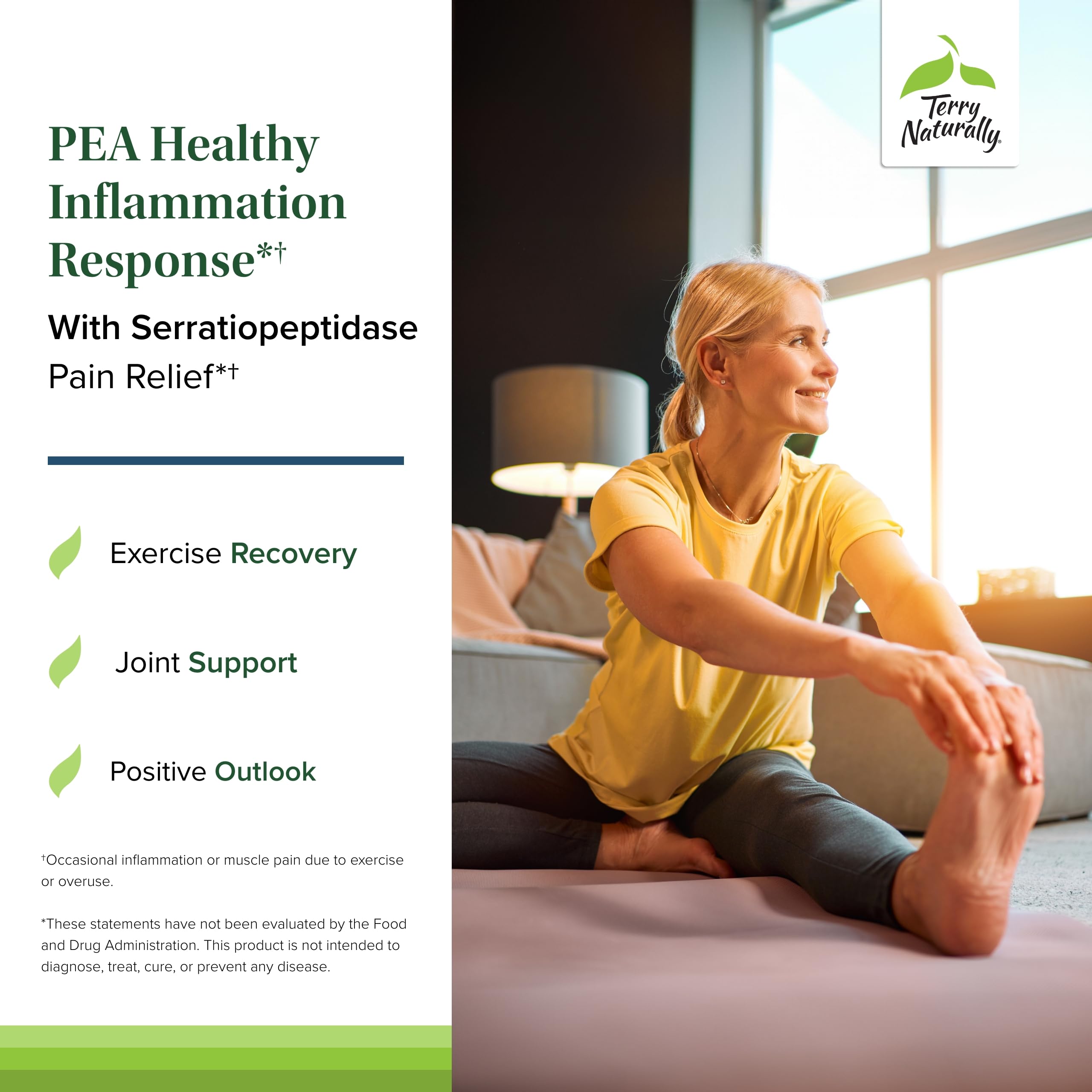 Terry Naturally Pea Healthy Inflammation Response – Joint Health & Performance (60 Capsules)