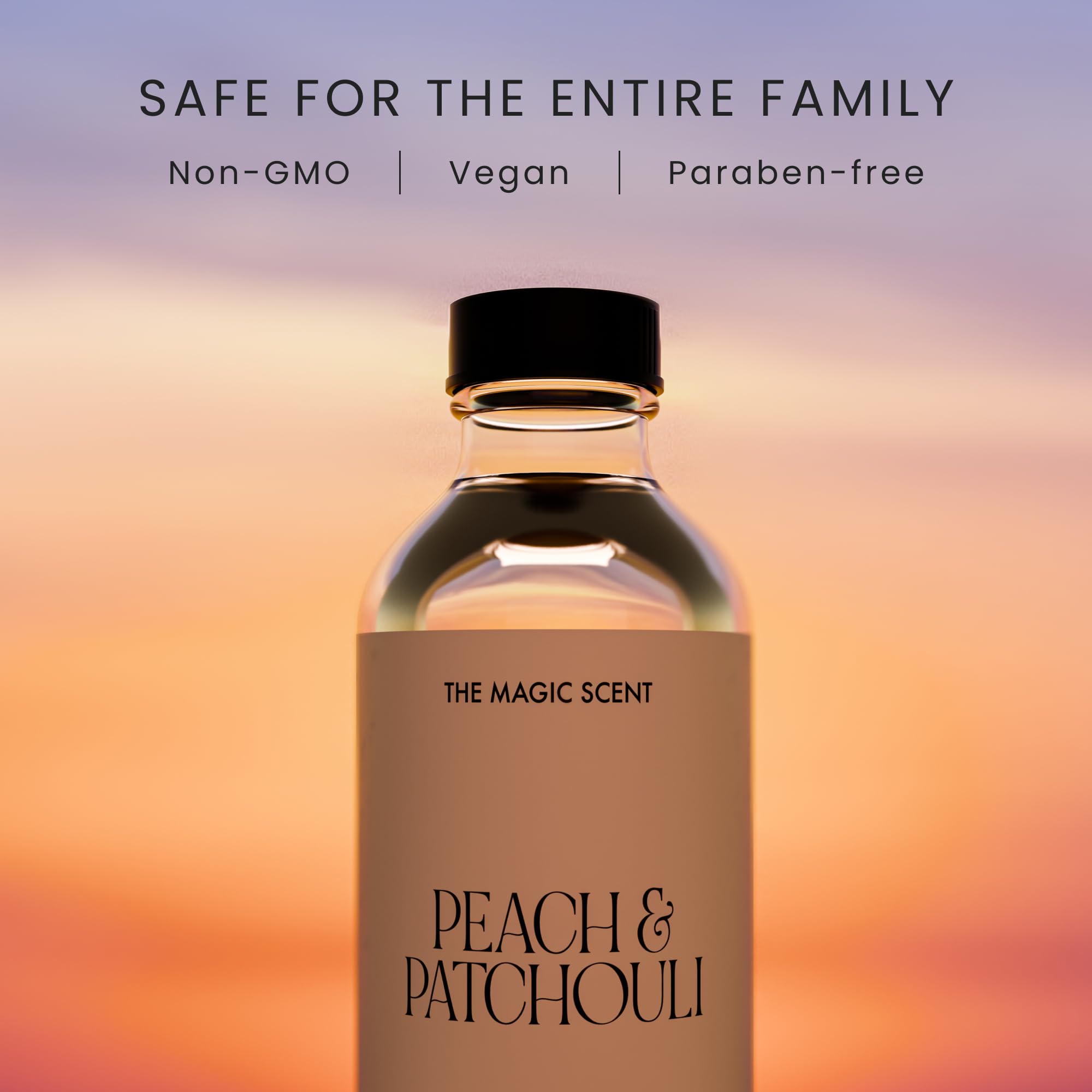 The Magic Scent Peach & Patchouli Diffuser Oil – Luxury 4 oz / 120 mL for All Diffusers