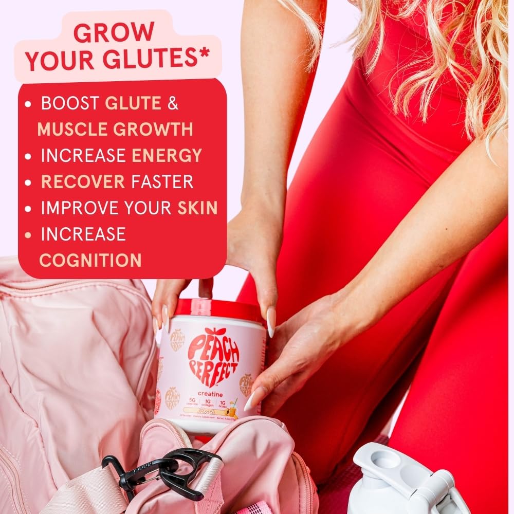 Peach Perfect Creatine for Women – Glute Muscle Support, Pink Lemonade