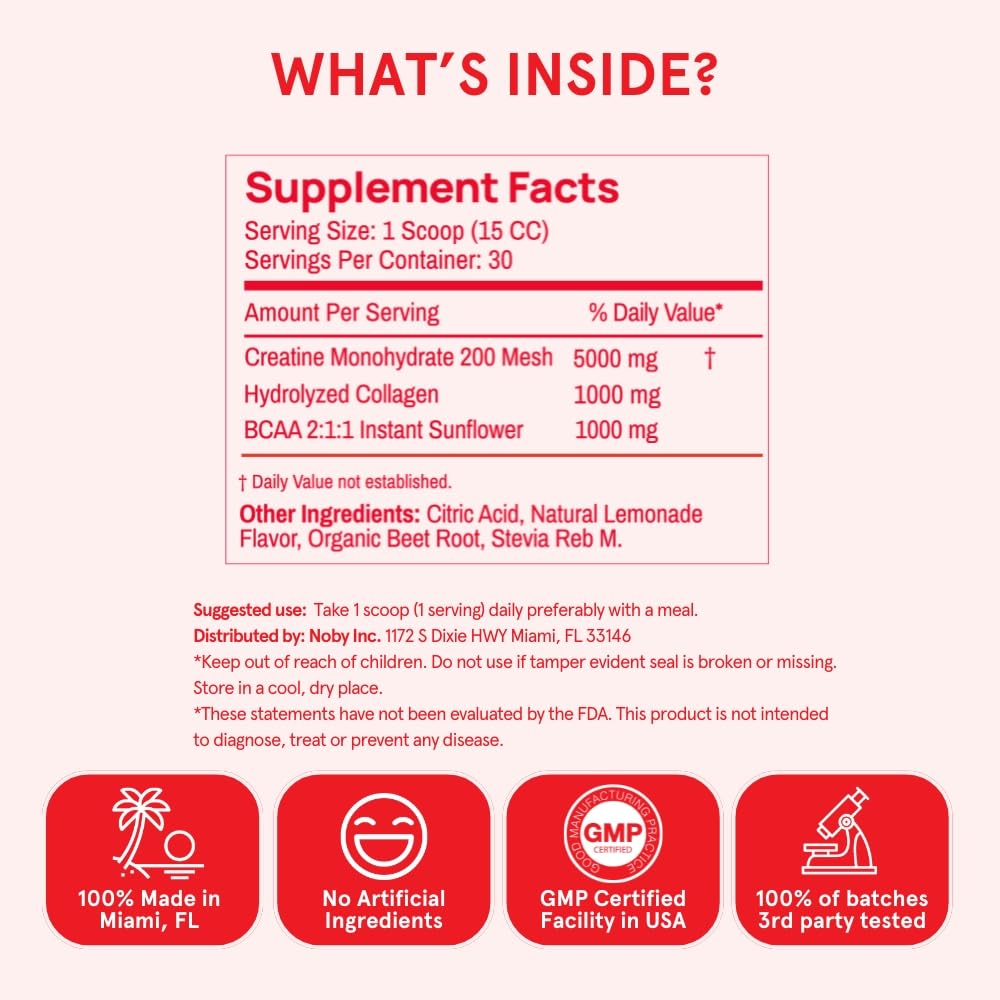 Peach Perfect Creatine for Women – Glute Muscle Support, Pink Lemonade