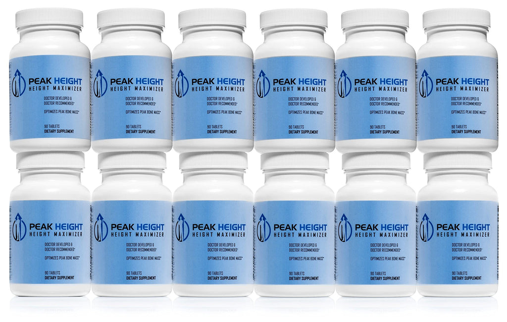 Peak Height Growth Supplement - Doctor-Developed Height Support (12 Pack)