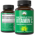 Peak Performance Raw Whole Food Vitamin C - Acerola Cherry, Vegan USA Sourced, 90 Pills, 500mg Serving