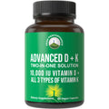 Peak Performance Vitamin D 10000 IU with Vitamin K (K1, MK-7, MK-4) – 60 Capsules