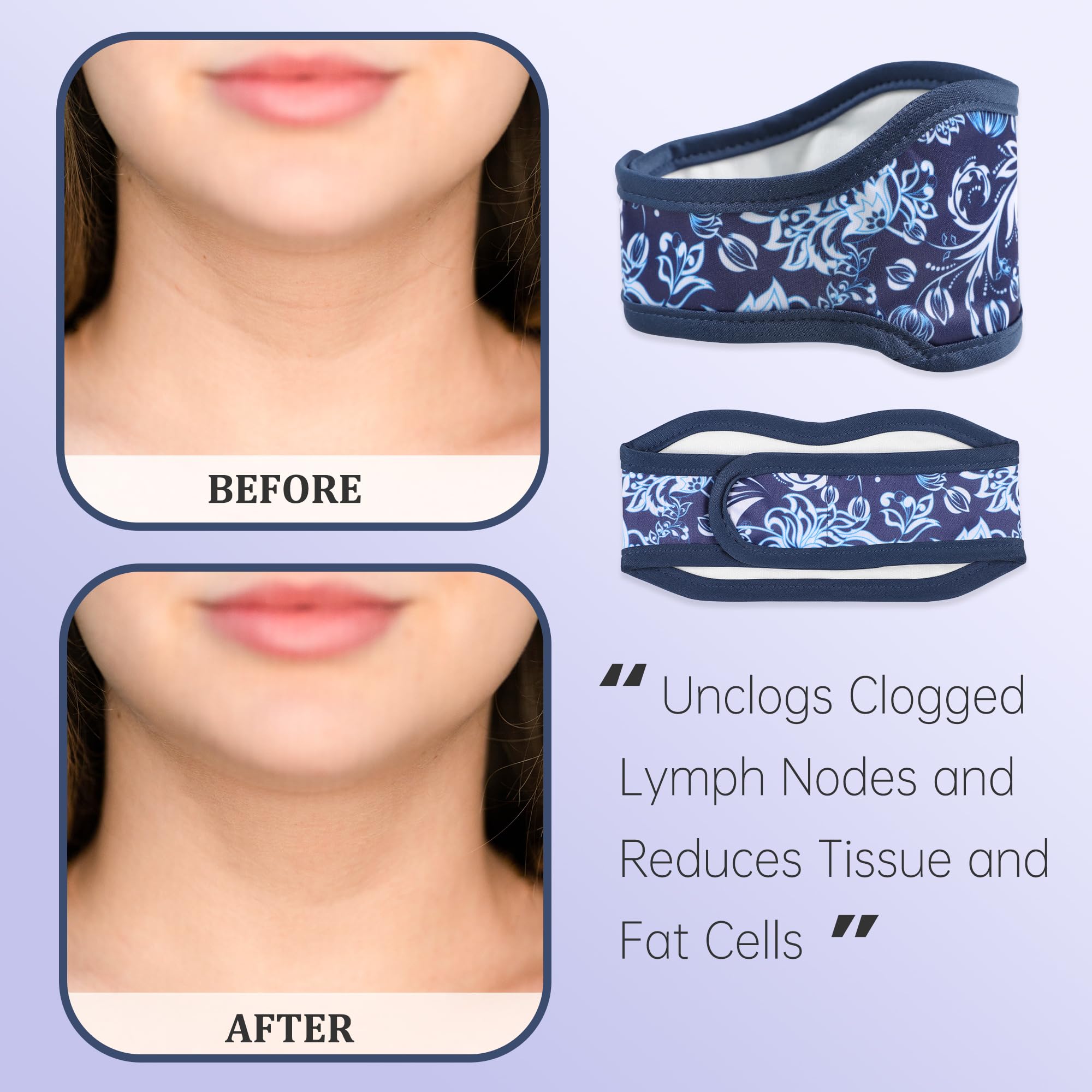 Pedobi Reusable Castor Oil Pack Wrap – Liver Detox, 2pcs, Blue/White